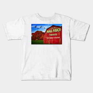 Mail Pouch Tobacco Barn Americana Kids T-Shirt